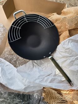 WOK-WILLIAMS SONOMS PROFESSIONAL NONSTICK, 14 INCH WITH HELPER HANDLE.