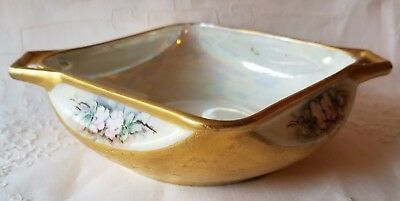 EPIAG ROYAL CZECHOSLOVAKIA ART DECO SIGNED 24K DRESSING TABLE BOWL CIRCA 1920's