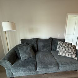 Gray Living room sofa with matching pillows