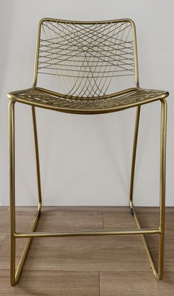 CB2 Gold Wire Counter Stools - Set of 2
