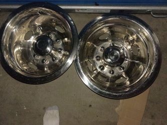 Polished Stainless Steel Dually Wheel Simulators – Set of 2