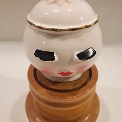 Vintage lego Japan woman's face shaker