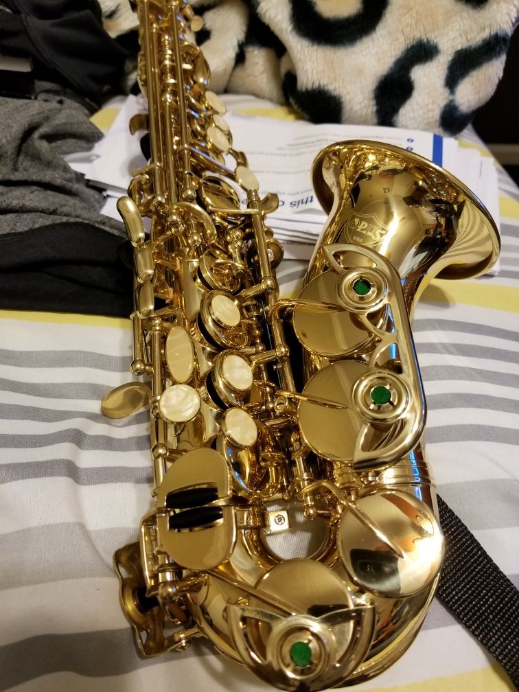 CURVED SOPRANO SAXOPHONE, OPUS USA,MODEL 6002G,BRAND NEW..PICK UP ONLY,NO TRADES, CASH ONLY.