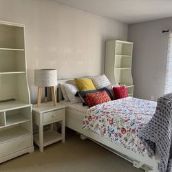 Potterybarn solid wood twin bed