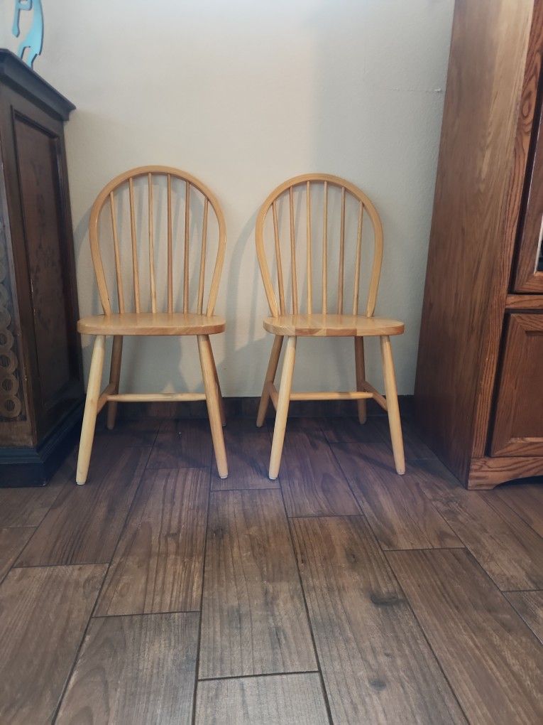 2 High Back Windsor Chairs $25 Each Or $40 For 2