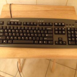 Desk Top Gray with Black Keys Keyboard