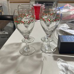 Copas De Navidad Con Ribete De Oro
