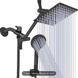 Brand new High Pressure Rain Shower Combo] 8 Inch High Pressure Rain Shower Head Combo - Shower System with Handheld Shower Head, Adjustable Extension