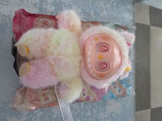 Pink and yellow Labubu