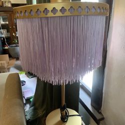 Vintage Fringe Purple Lamp