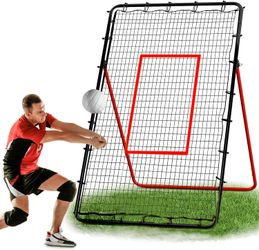 7×4 FT Volleyball Rebounder Net – 5 Adjustable Angles