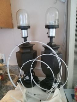 Pair of Dark Bronze Table Lamps