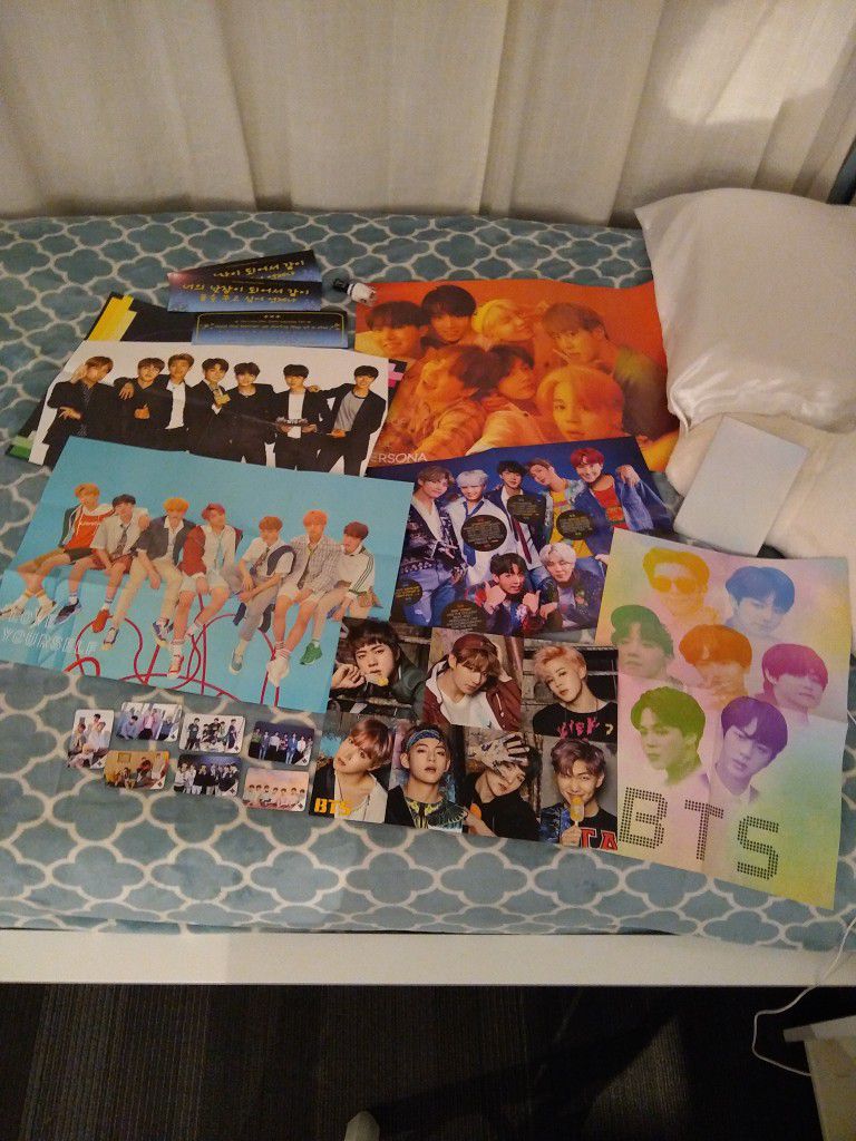 Kpop BTS Poster Bundle, Bonus TXT Concert Banners, LY Answer Album, And Message Cards