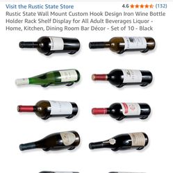 Wall Mount Wine Bottle Holder