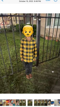 Boys Fall Plaid Shirt Size Small 6/7