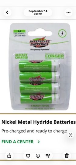 Rechargeable AA Interstate Batteries- Pack of 4