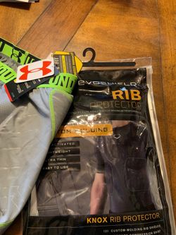 Baseball jock shorts with cup and eco shield shirt with unused rib protecter Both new