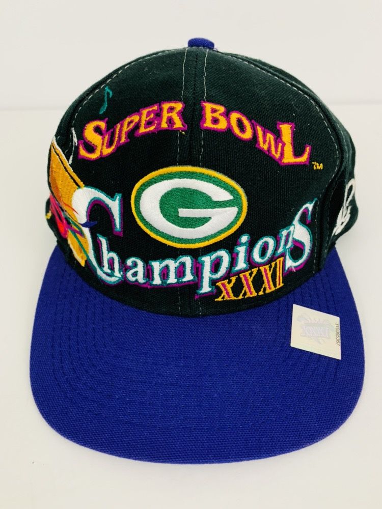 Vintage Green Bay Packers Super Bowl XXXI New Orleans Snapback Hat, Logo 7