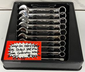 Snap On OEXS709B 9pc 12-point SAE Flank Drive Combination Wrench Set New 5/16” - 3/4”