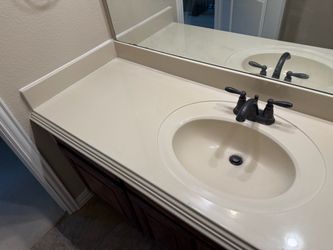 70.5” Cultured Marble Bathroom Vanity Top only with Sink, Faucet & 3 Backsplashes