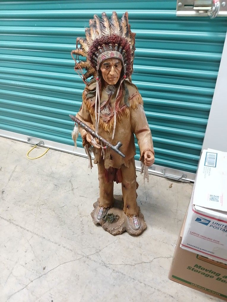 Native American Chief Sculpture