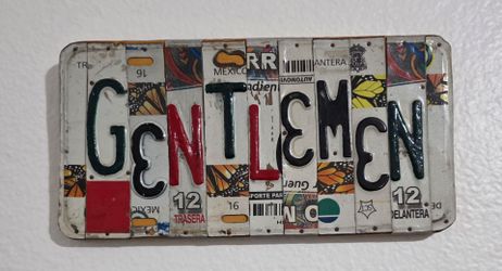Handmade License Plate Sign