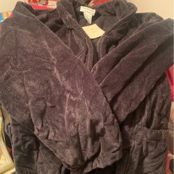 Bath Robe One Size - Black 