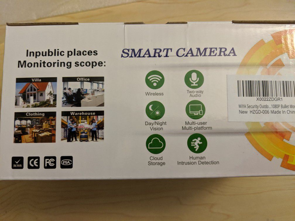 Security camera with 64gb sd card