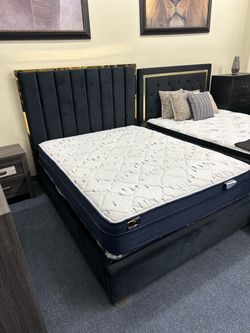 Black Queen bed frame