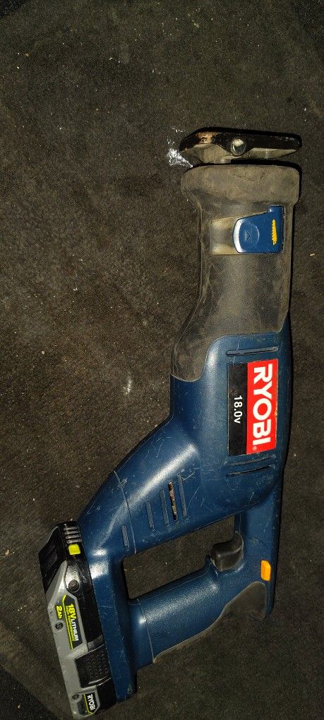 Ryobi Sawzall With 1 Battery