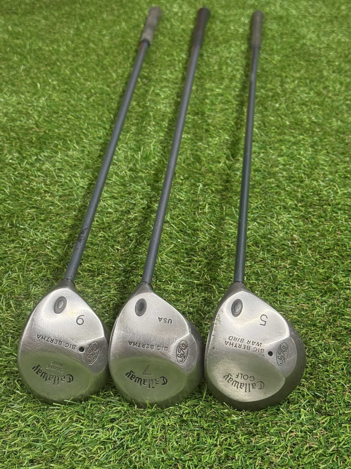 Callaway Big Bertha War Bird Fairway Wood Set 5-7-9 | RH | Graphite Shafts | Mixed Grips