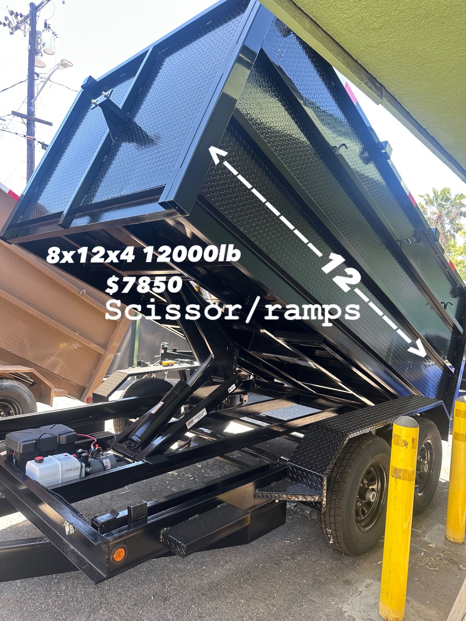 New 2025 Dump Trailer 8x12x4