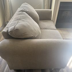 Light Grey/Beige Loveseat