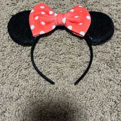 Minnie Mouse Red Polka Dot Bow Headband