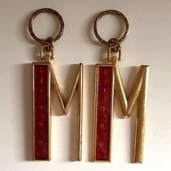INITAL “M” 70’s—80’s SAMPLE KEYRINGS