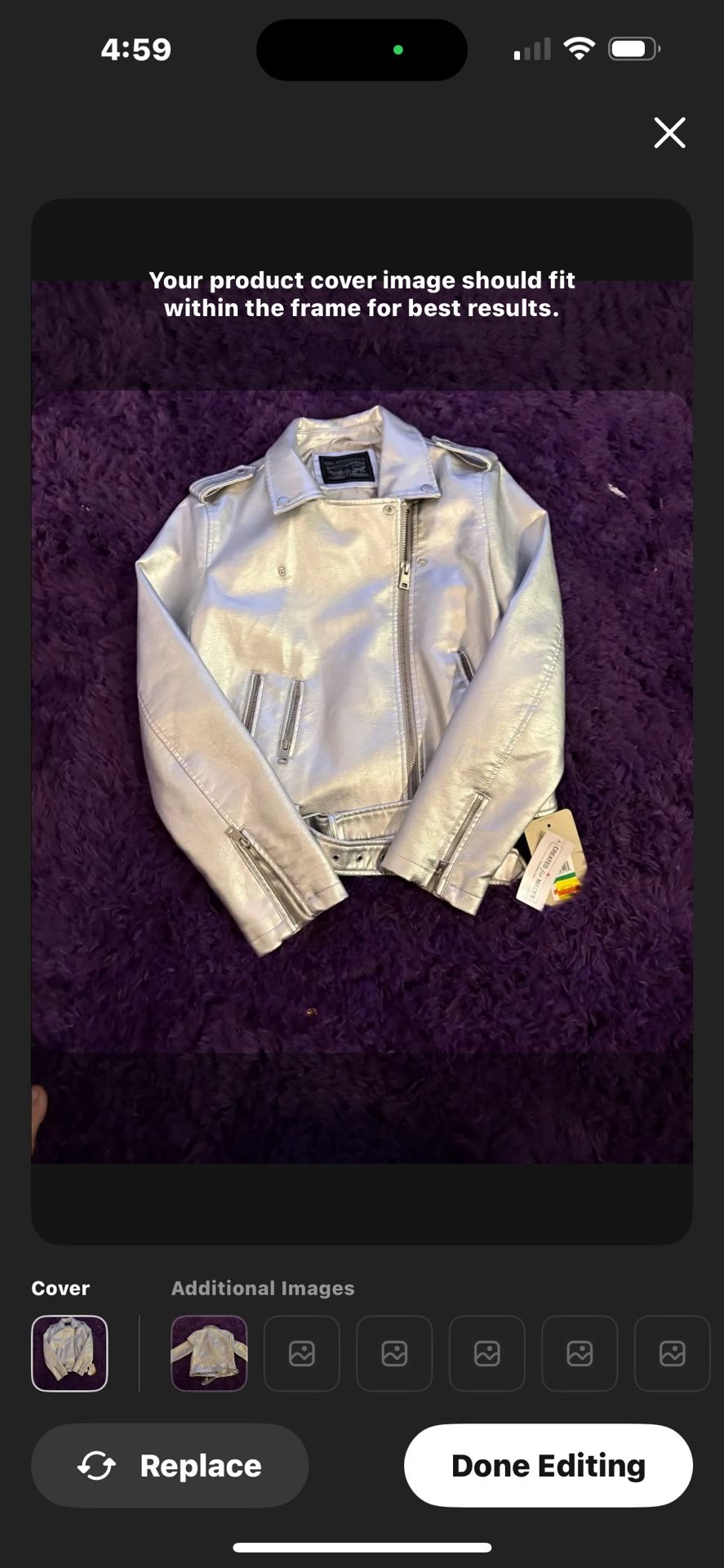 Faux Levi Silver Jacket