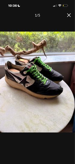Golden Goose Star Runners in Black Leather lightly worn Men’s Size 10