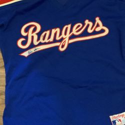 Texas Rangers  Practice Jersey Signed By Nolan Ryan