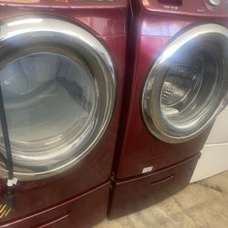 Samsung Washer And Dryer Set Whit Pedestals 