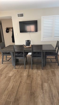 Grey wood table 82x39