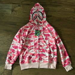 Pink Bape Hoodie New 