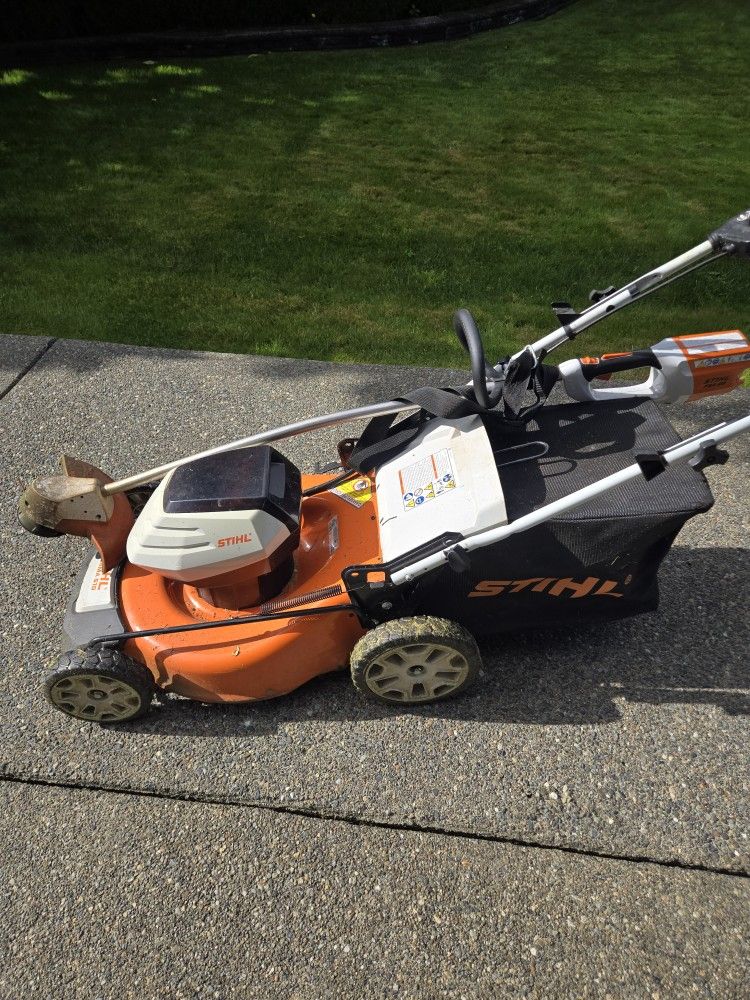 Stihl RMA 510 Walk-Behind Lawnmower w/ FSA 65 Trimmer - $450 obo