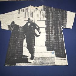 Vintage RARE Michael Jordan AOP White T Shirt Size XXL