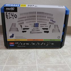 New Kobalt- 227 PC Ratchet Mechanics Tool Set