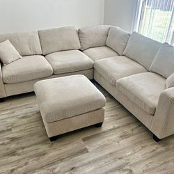New Sectional Beige 
