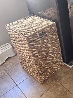 Woven Wicker Laundry Hamper