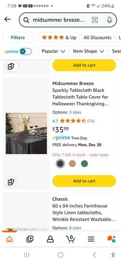 Elegant Black Tablecloth 