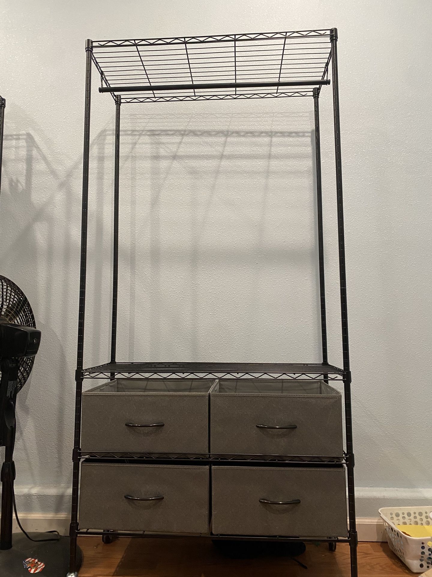 Rolling Closet With Drawers