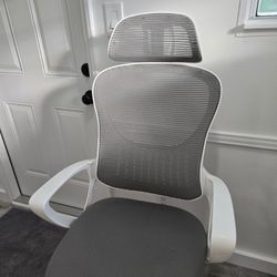 Ergonomic Gray and White Office Chair