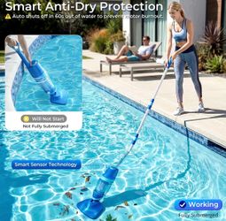 Brand New Cordless Pool Vacuum with Telescopic Pole